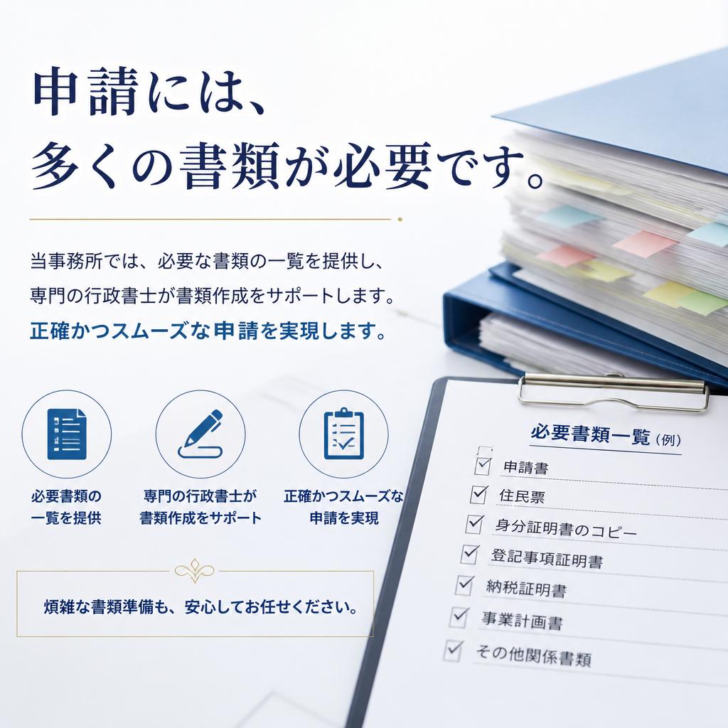 必要書類と作成サポート