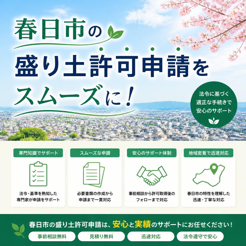 春日市の盛り土許可申請をスムーズに！