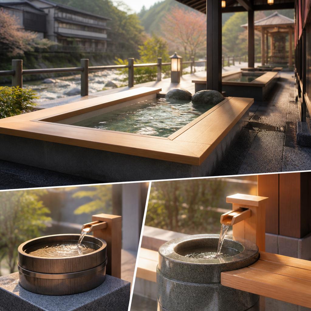 温泉地を彩る足湯・手湯、設置の不安を解消します！